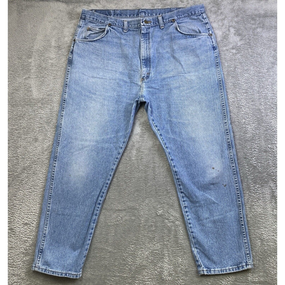 Wrangler Jeans Men Sz 40x29* Blue Denim Straight Workwear Cowboy Rodeo Western
